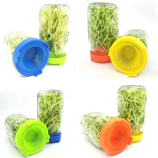 Set di coperture per semi - 4 pezzi - per micro verdure - coperture per vasi ampi - kit di coltivazione di semi - completa di drenaggio e stabilità - copertura per semi