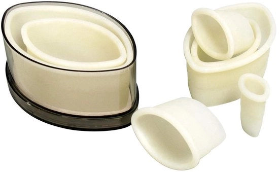 Set di forma a biscotto in nylon, pallone da football, trasparente, bianco, diametro 3,0 - 12,0 cm, 7 pezzi
