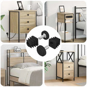 Livellatori per Mobili Regolabile 2 pcs Nero M6 PP 864853
