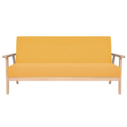Divano | Divano da soggiorno | Sofa a 3 Posti in Tessuto Giallo