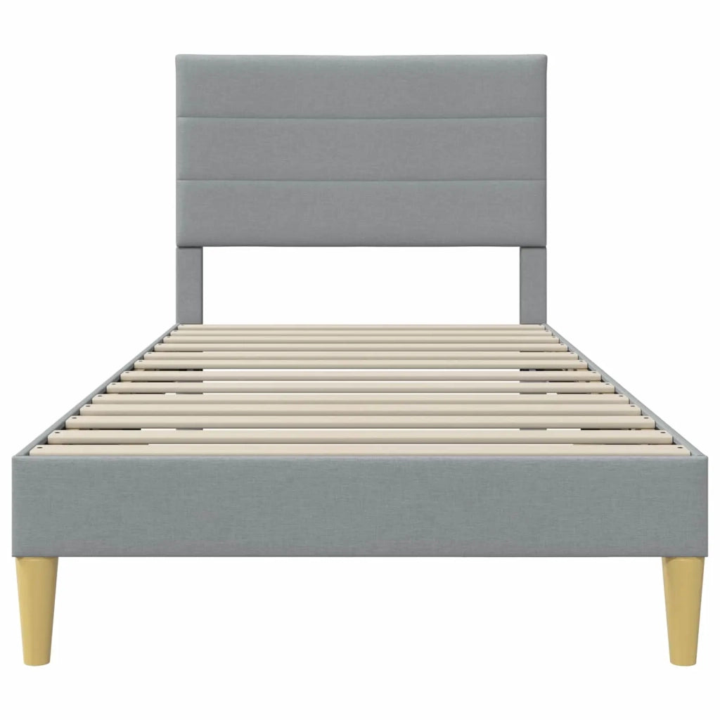 Struttura del letto-Giroletto Grigio Chiaro 100 x 200 cm Tessuto 264425