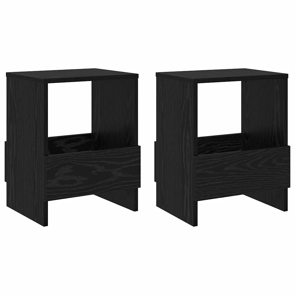 Scaffale per riviste 2 pcs Rovere Nero 35 x 30 x 45 cm 890971