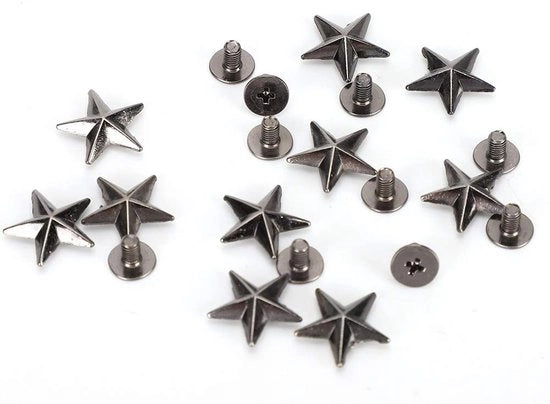 Viti a spillo 50 pezzi - Viti a spillo per pelle - Spine metalliche - Spine a zinkle - 14 mm/0,6 pollici - Viti a spillo decorative