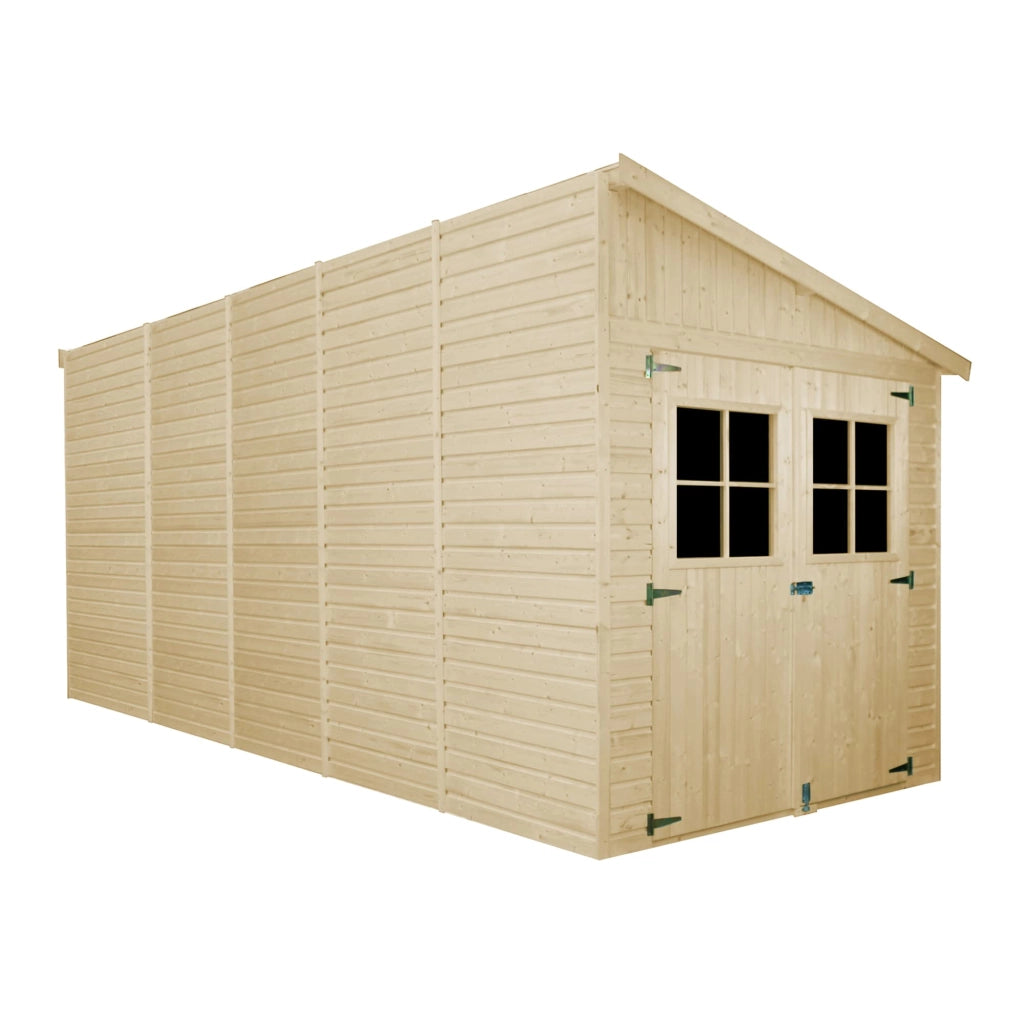 Casa da giardino in legno (con parete laterale) - 10,1 m?² - TIMBELA M341A+M341G