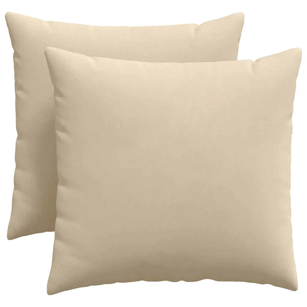Cuscini da Divano 2 pcs Crema 50 x 50 cm Tessuto 42013987