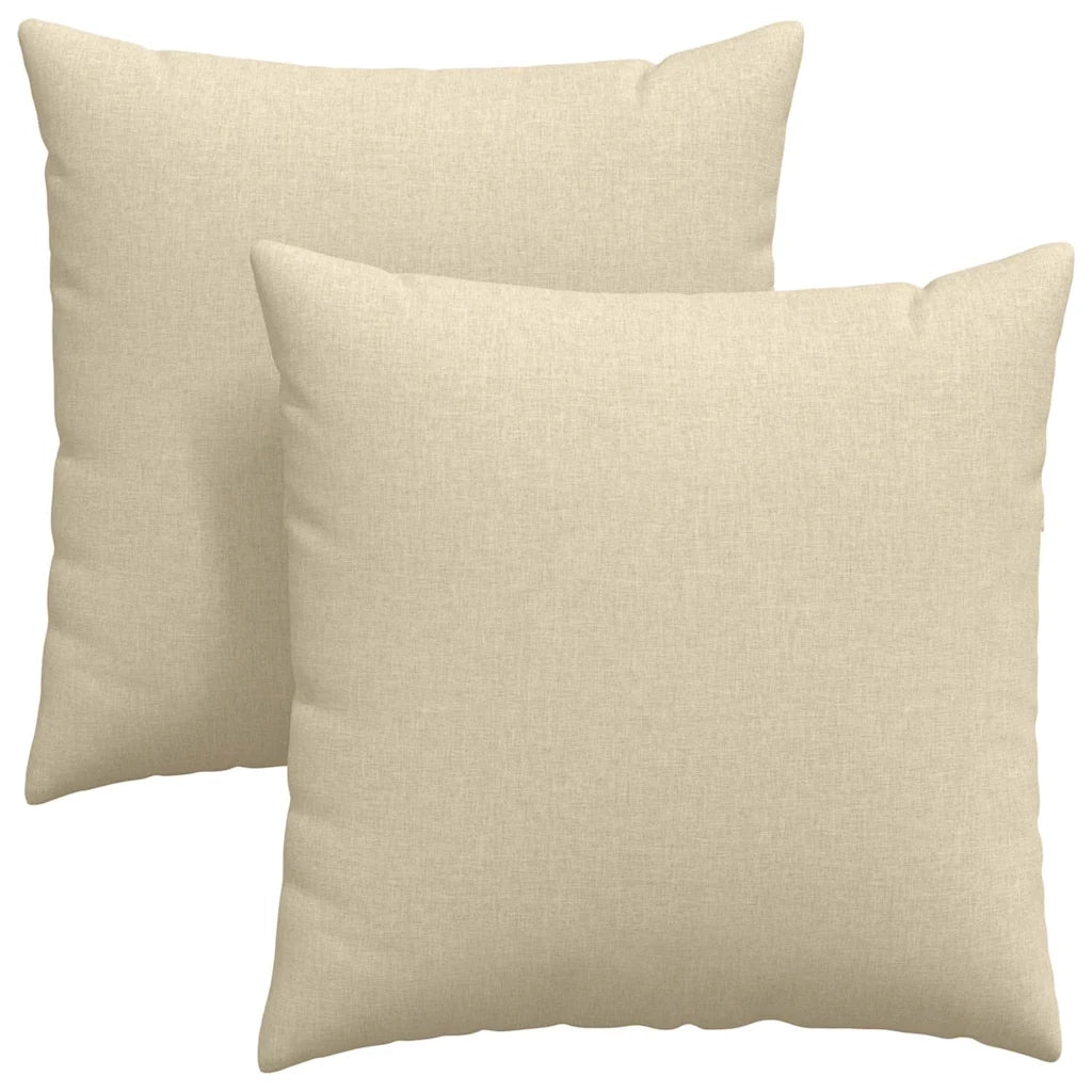 Cuscini da Divano 2 pcs Crema 60 x 60 cm Tessuto 42014004