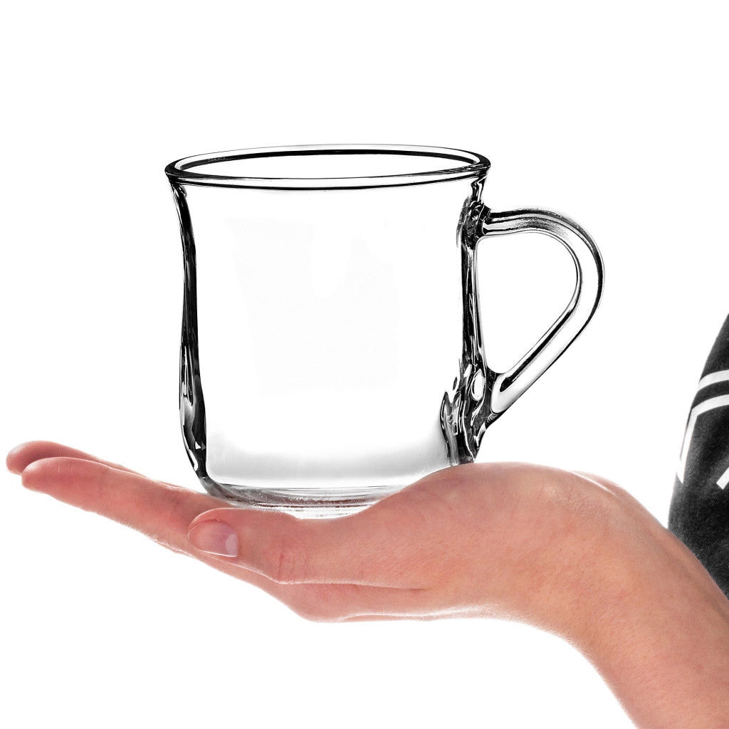 Set di 4 bicchieri da caffè e tè KADAX da 320 ml con manico.