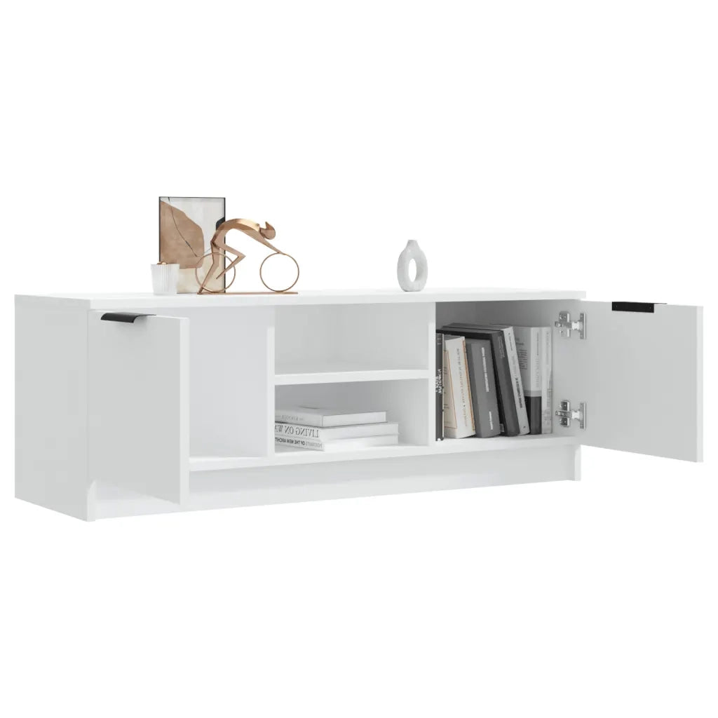 Mobile Porta TV-Mobile per TV-Credenza TV Bianco 102x35x36,5 cm in Legno Multistrato