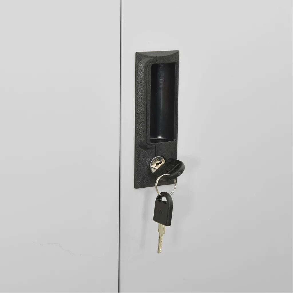 Armadio per Ufficio Grigio Chiaro 90x40x180 cm in Acciaio 336418
