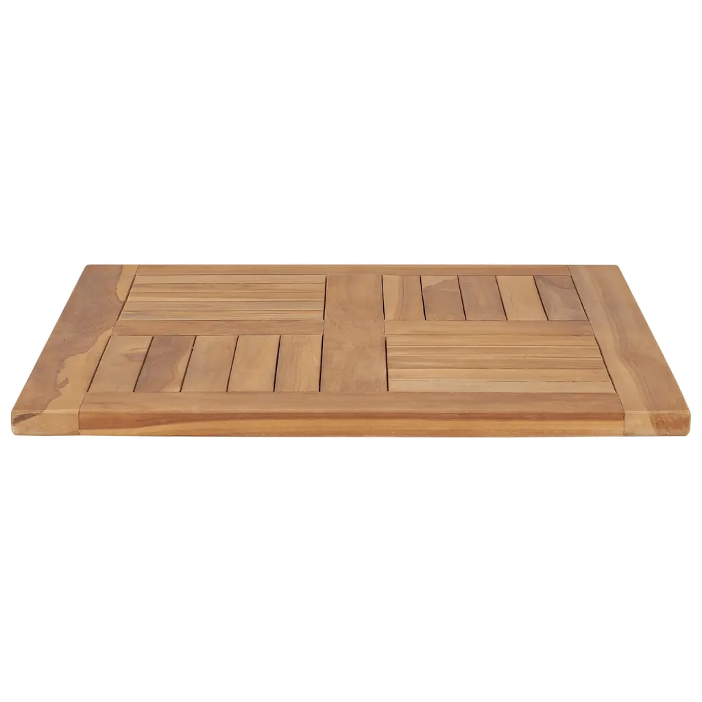 Piano del Tavolo in Legno Massello di Teak 60x60x2,5 cm