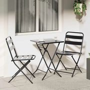 Set Bistro da Giardino 3 pcs Antracite Acciaio