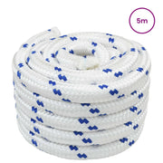 Corda | Fune da Barca 5 m 3 Bianco e Blu PP