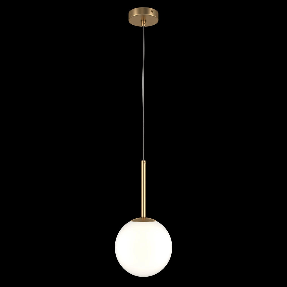 Maytoni Lampadario Minimal Basic Form 1 luce E14 oro metallo diffusore vetro