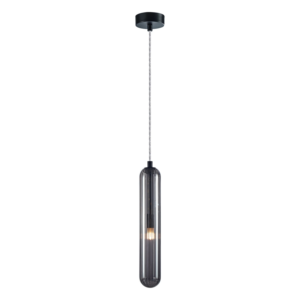 Lampada a sospensione PAX nera vetro G9 Milagro ML0337