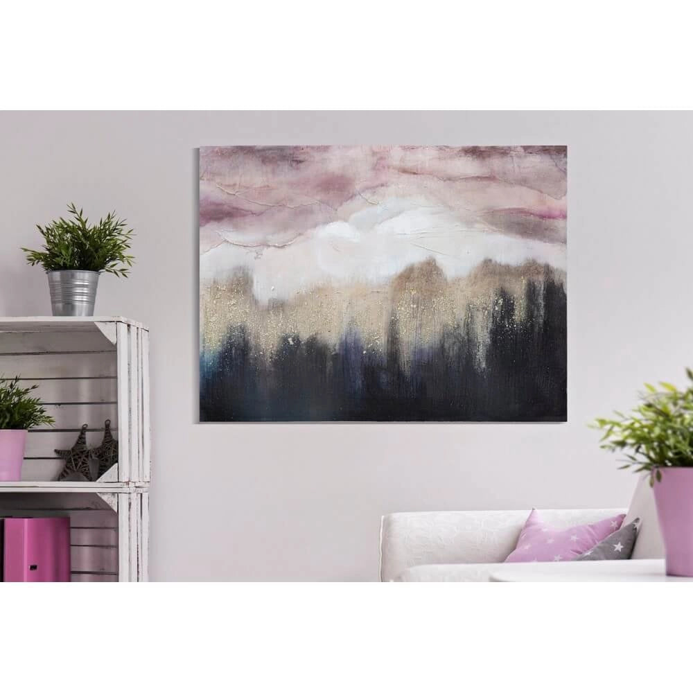 Dipinto su tela pink mountain cm 80X2,7X60 - PINK MOUNTAIN