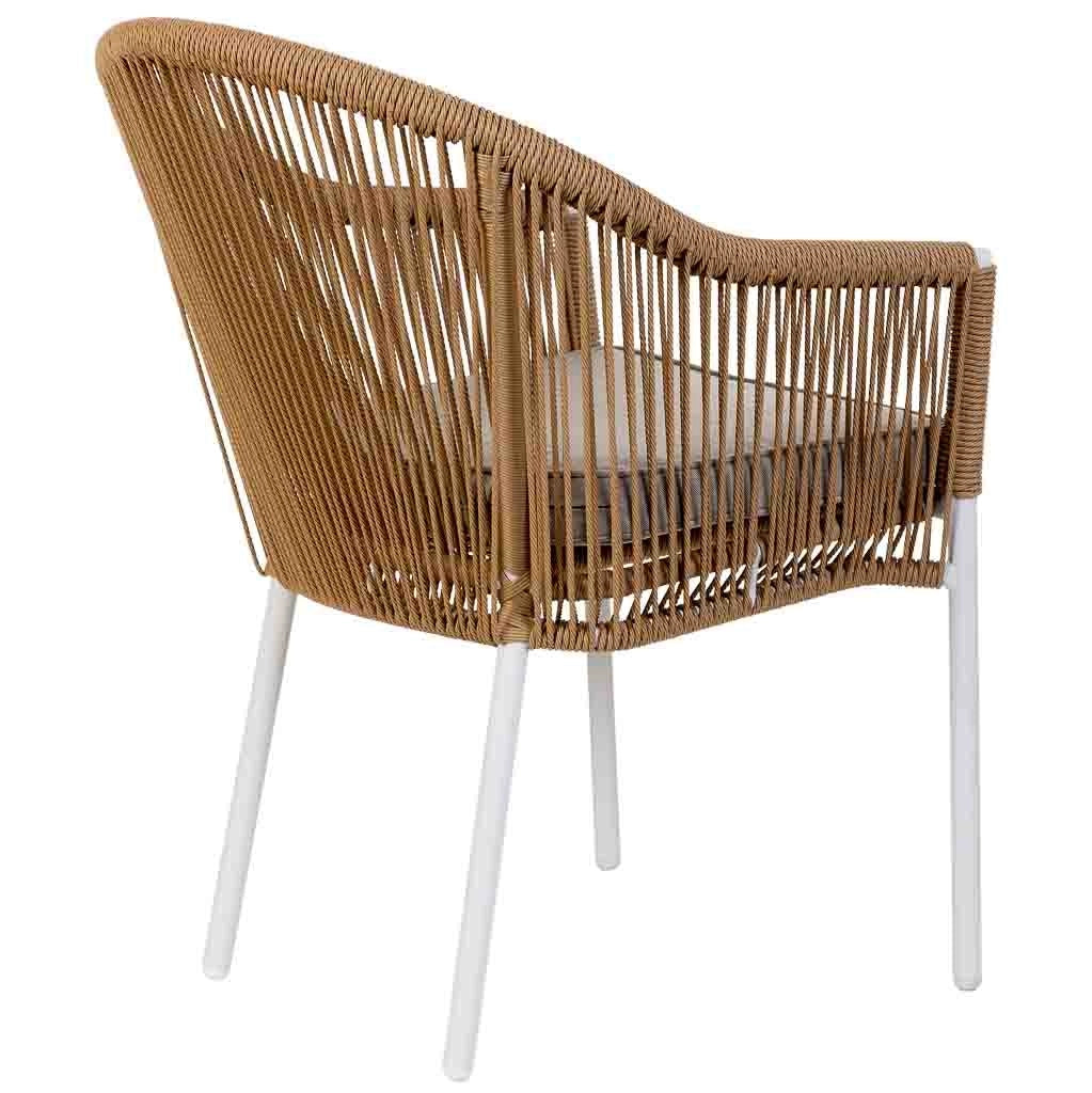 Sedia in rattan sintetico beige 57x63x84,5
