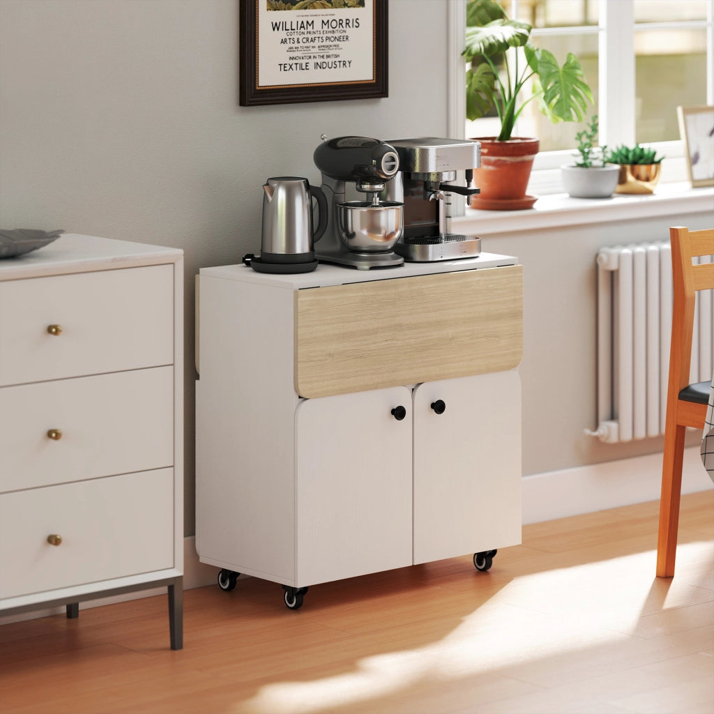 Tavolo da pranzo pieghevole 4 persone con ripiano ¨C zephmum ¨C 70x83x75 bianco