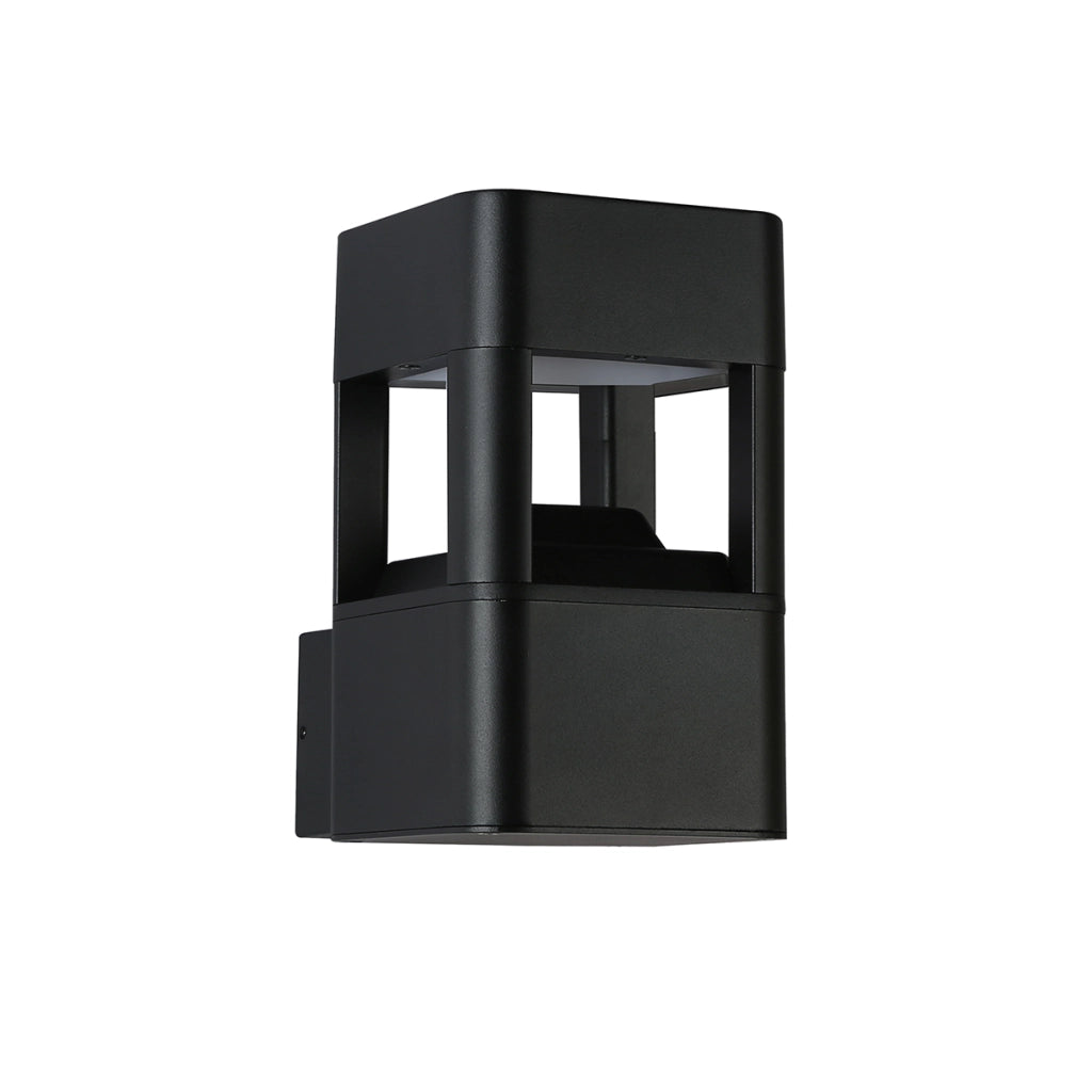 Applique esterna moderna cubo nero LED 10W Italux Foleda