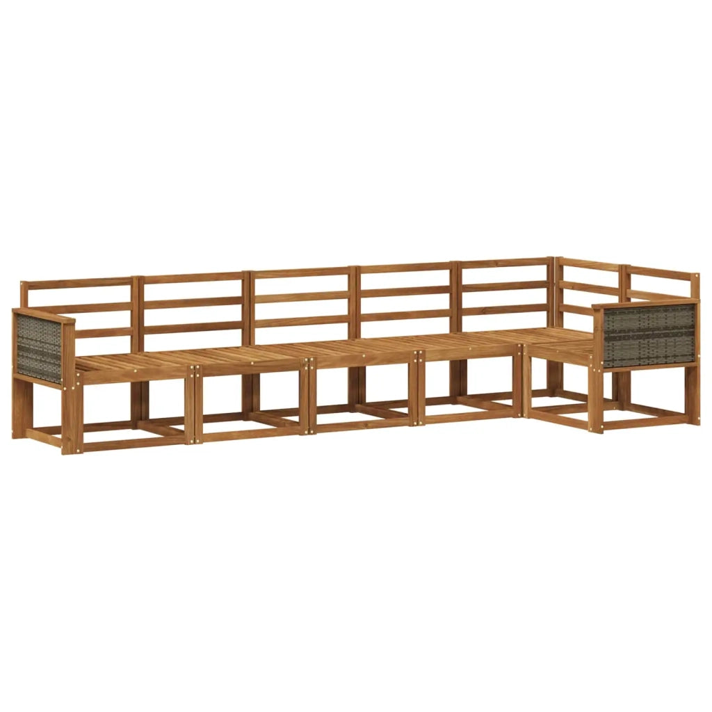 Set di divani da esterno 6 pcs Naturale