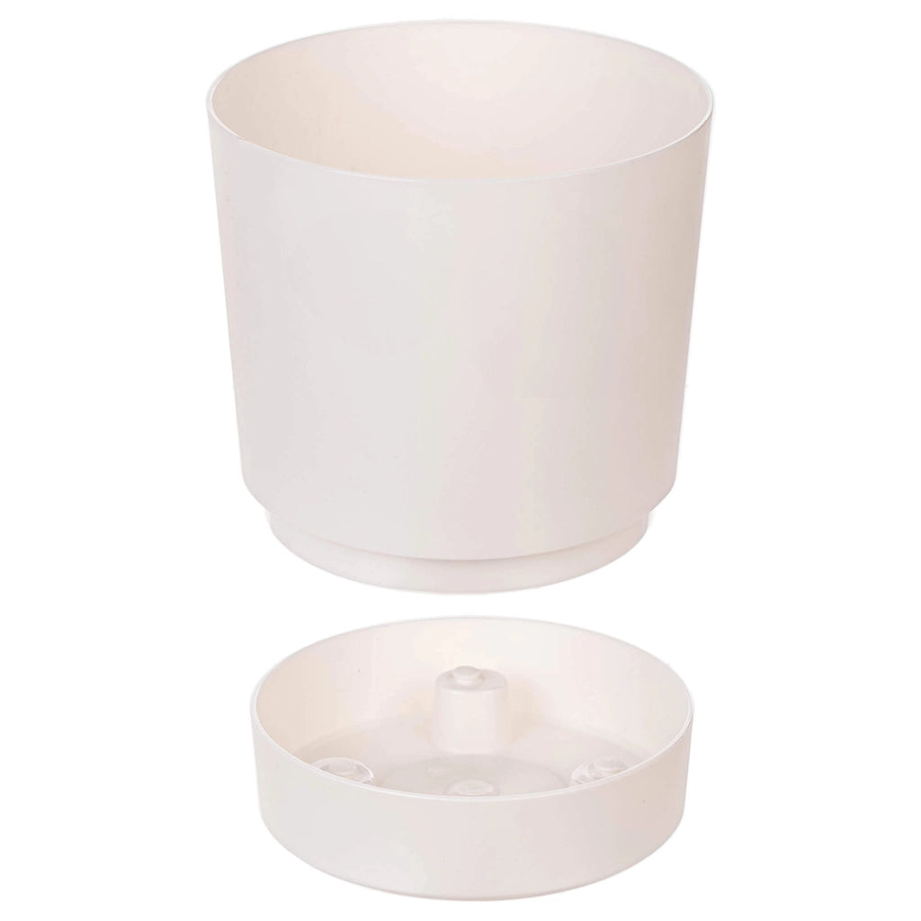 Vaso da fiori KADAX con supporto, rotondo, in plastica, 20 cm