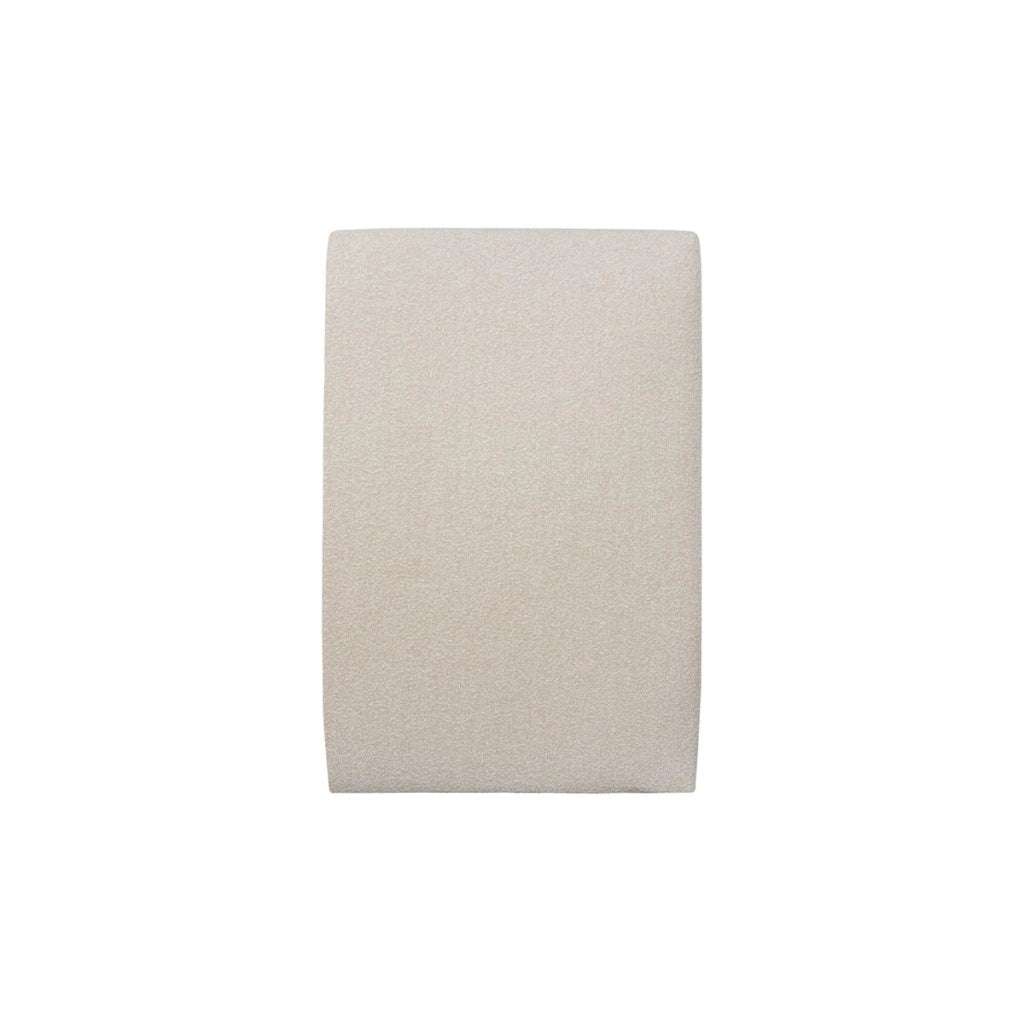 Letto 90x200 cm con testata imbottita - tessuto bouclé