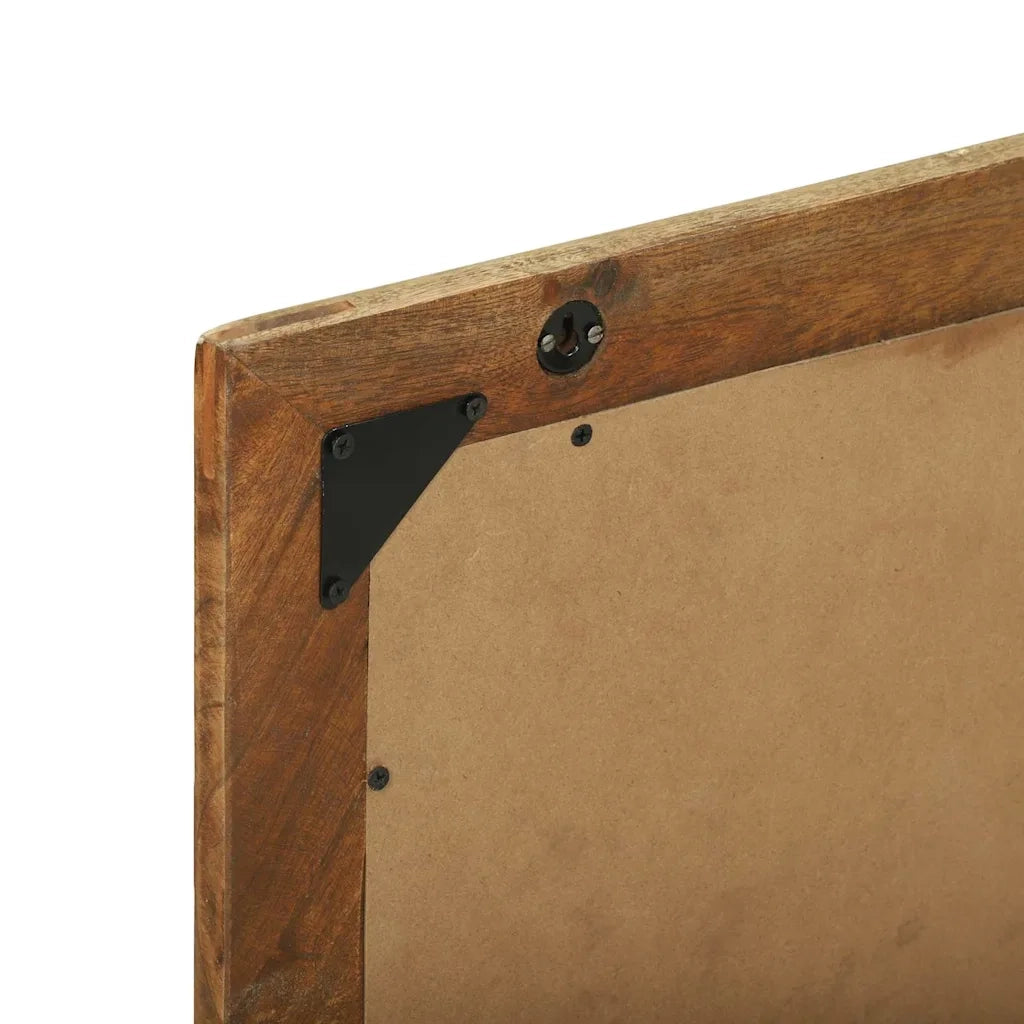 Specchio da Bagno | Specchio decorativo Marrone Legno Recuperato Massello