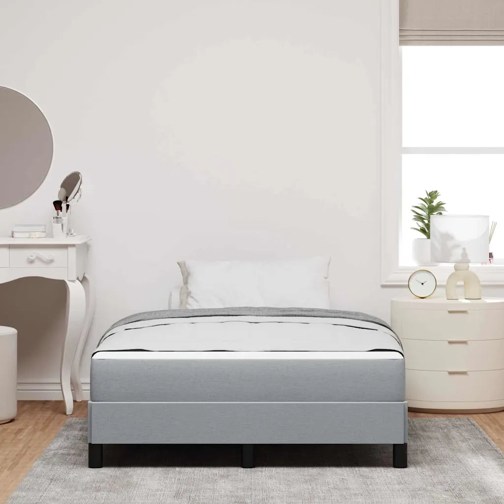Letto a molle con materasso Grigio chiaro 120 x 200 cm Tessuto 3398479