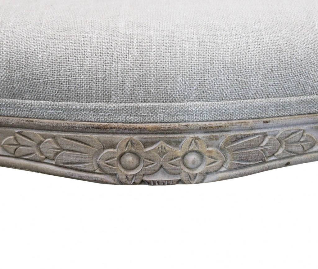 Sedia Romy 52x49x90 h cm in Legno e Tessuto Grigio