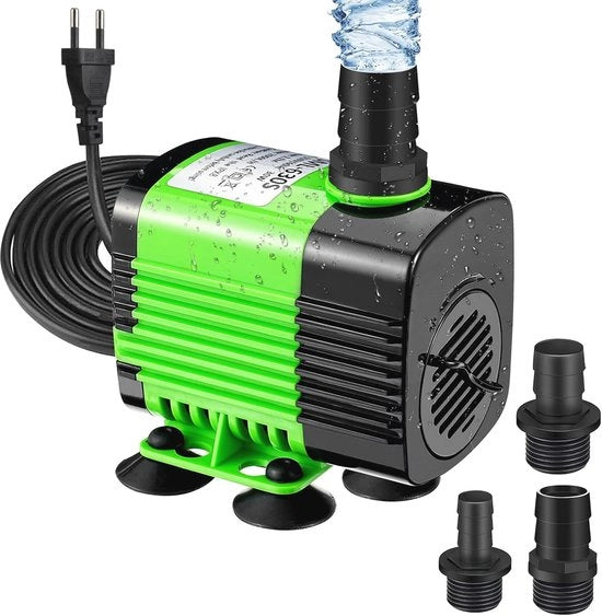 Pompa a doppio effetto 2800L/H 50W per acquari e vasche - Ultra silenziosa con 3 getti e sicurezza anti-incendio per asciugatura