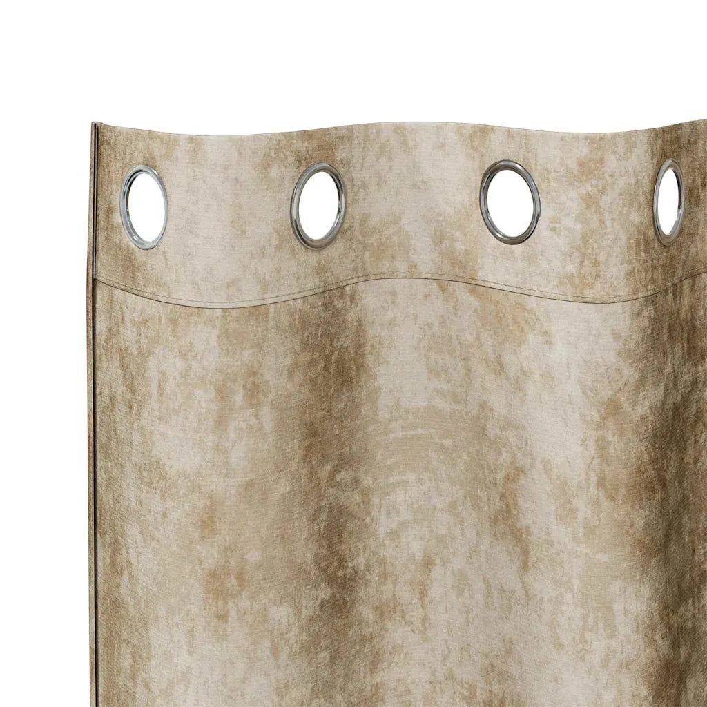 Tende in Velluto 2 pz Crema 175 x 140 cm Velluto 4107664