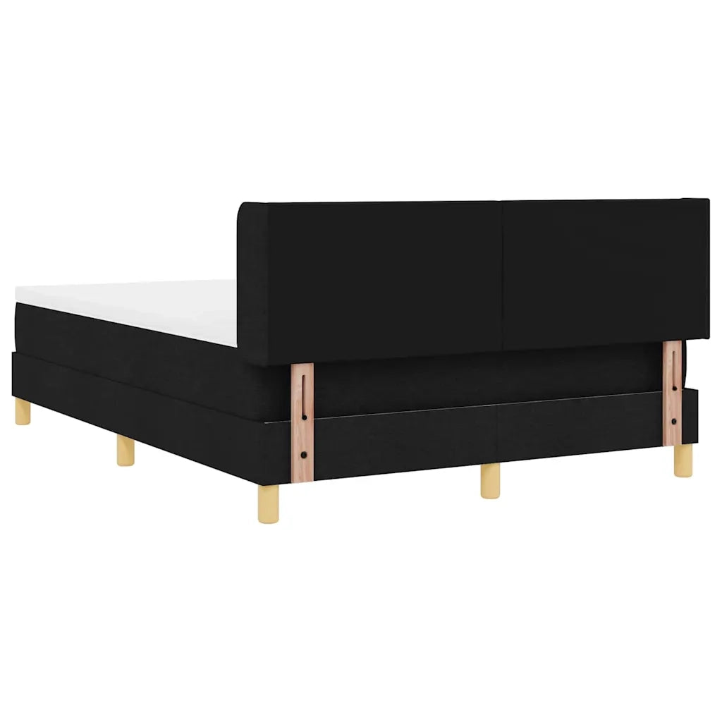 Letto a molle con materasso Nero 200 x 140 cm Poliestere 3341358