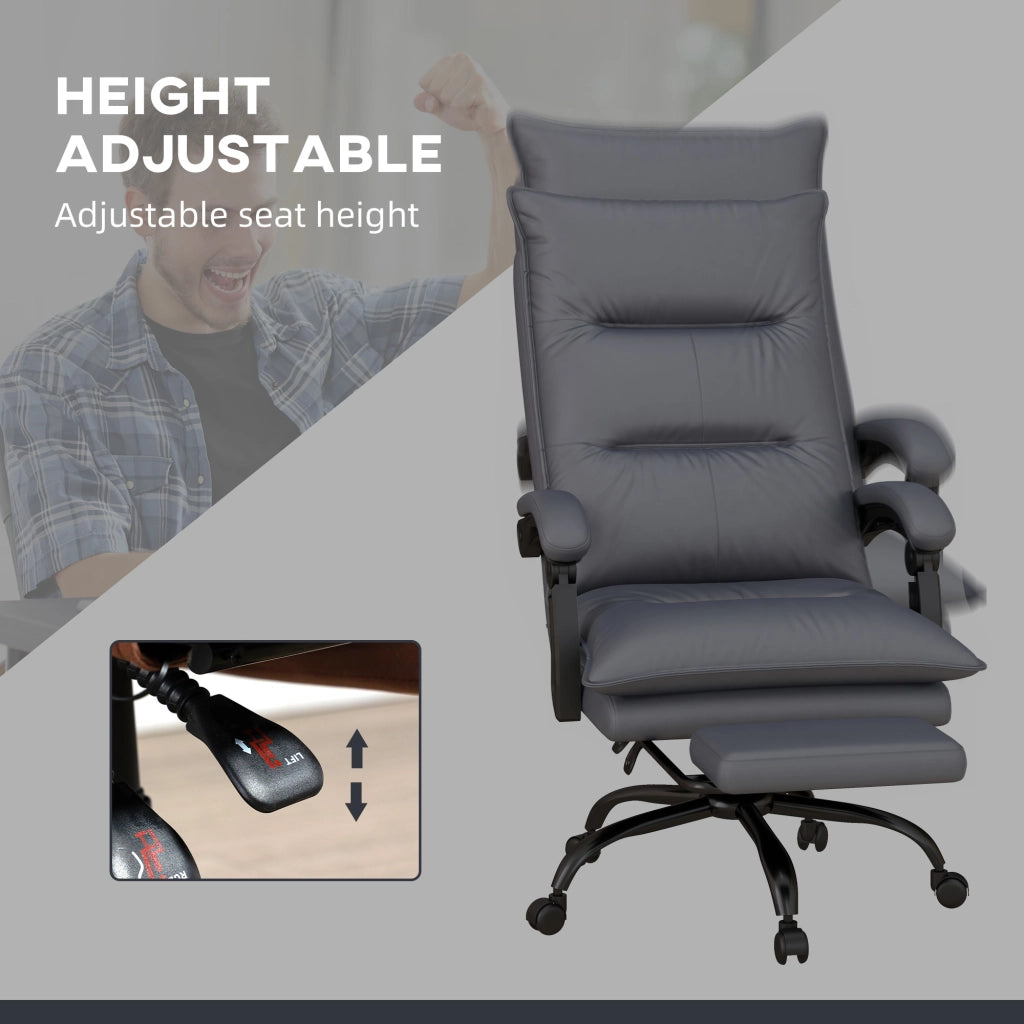 Sedia da ufficio con massaggio e riscaldamento ¨C Minimal ¨C Grigio scuro