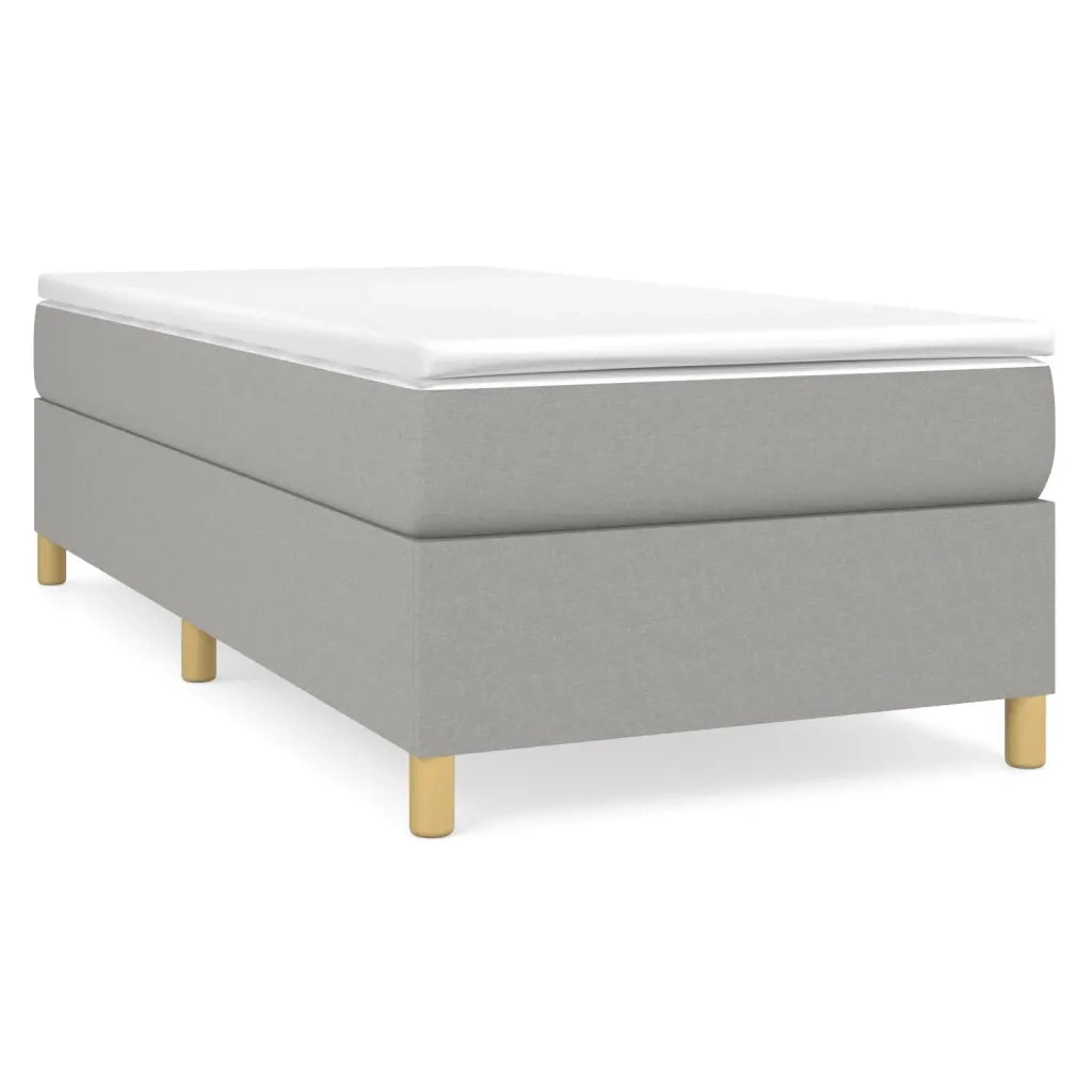 Letto singolo | Letto per adulti | Struttura Letto a Rete a Molle Grigio Chiaro 90x190 cm Tessuto