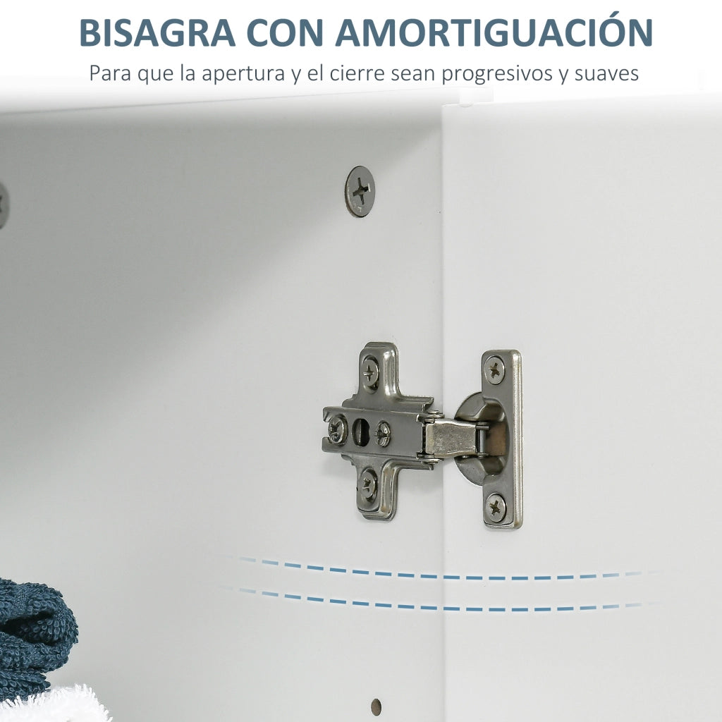 Mobile Bagno con Ante e Ripiani Regolabili ¨C Minimal ¨C 60x30x80 Bianco