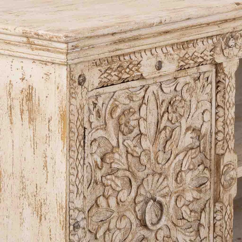 Credenza in legno beige 165x45x76