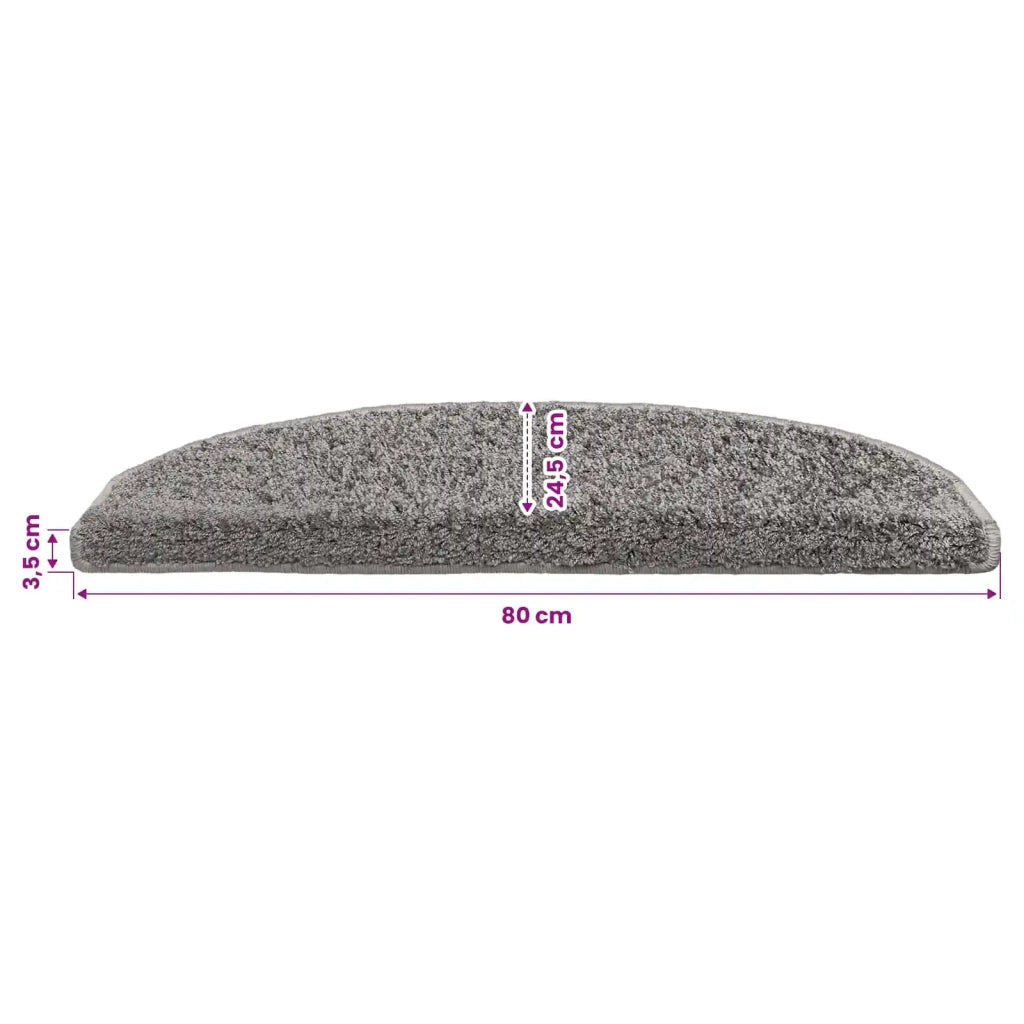 Tappetini per scale autoadesivi Semicircolare 15 pz | Gradini per Scale Grigio