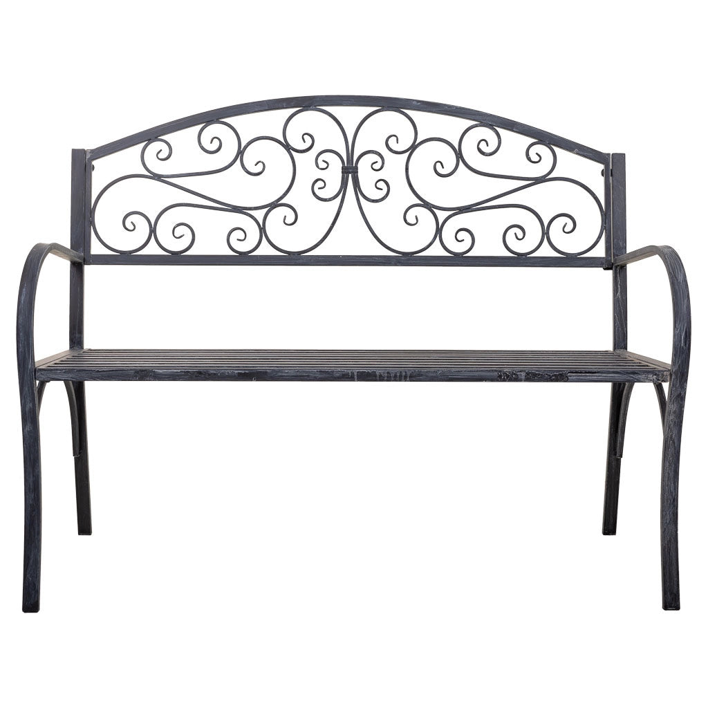 Sgabello in metallo grigio 123x53x91h