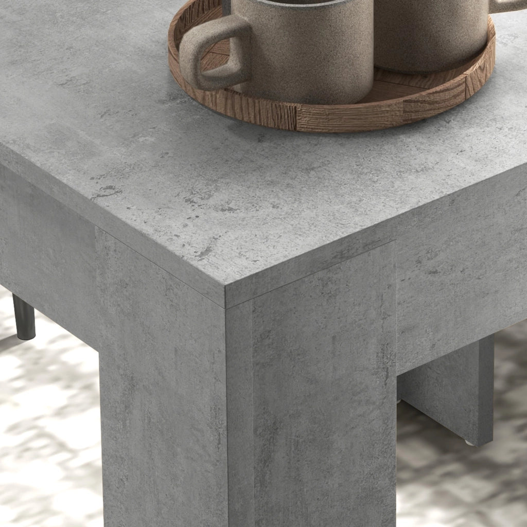 Set da Pranzo Tavolo e 2 Sedie Imbottite in Pelle PU Grigio
