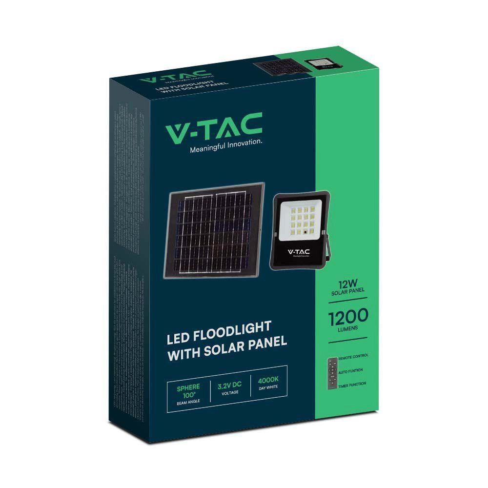 Faro LED solare V-TAC 16W telecomando Auto IP65 6400K