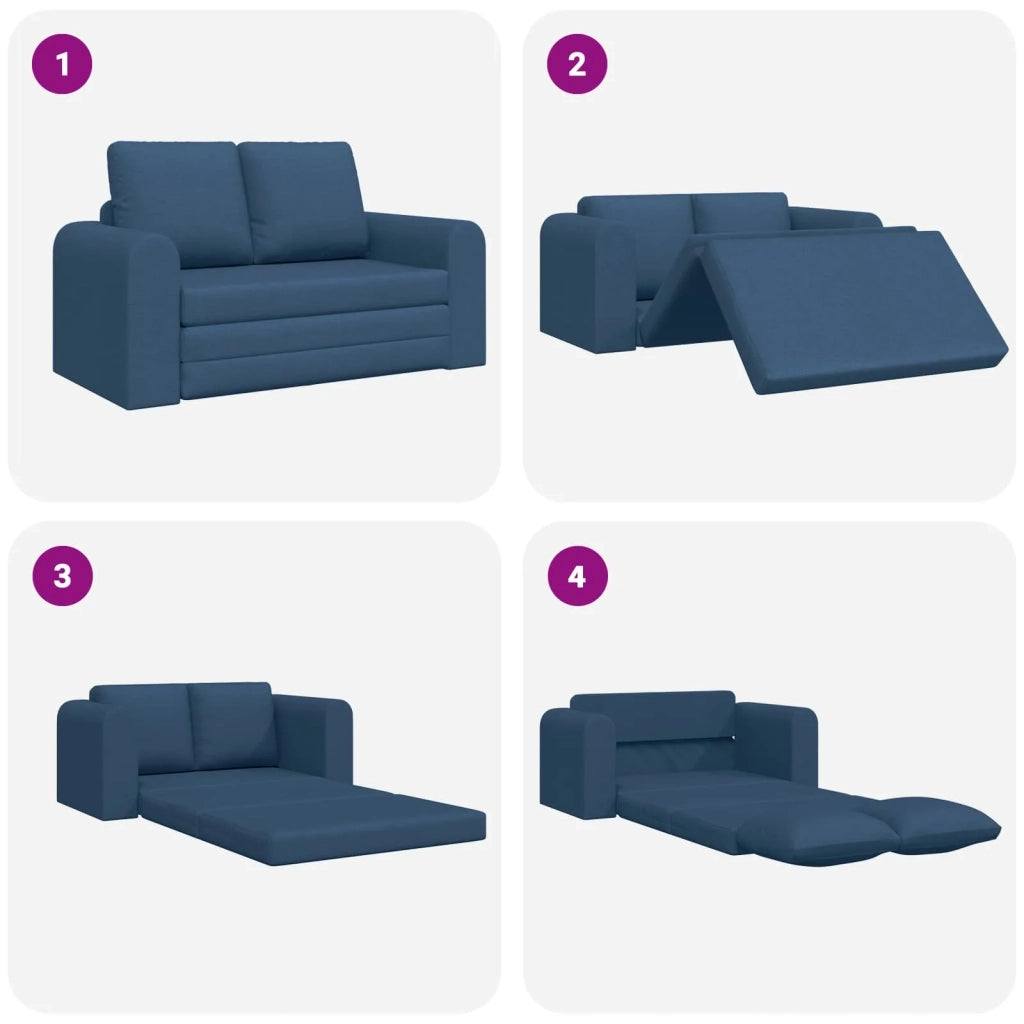 Divano letto | Sof¨¤ letto | Letto singolo 60cm Blu Tessuto