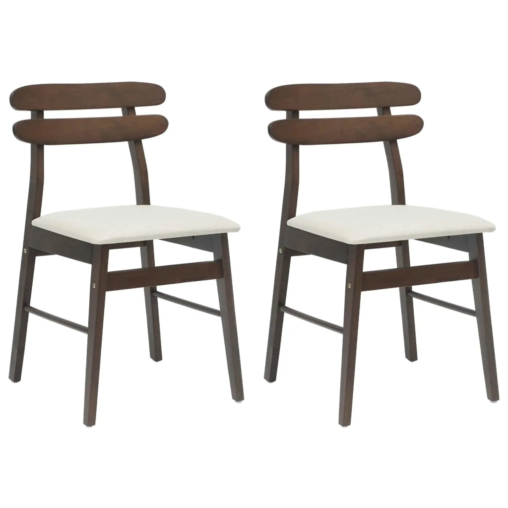 Sedia da pranzo 2 pcs Marrone chiaro e chiaro 42020510