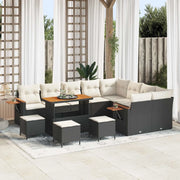 Set Divano da Giardino 13 pcs Nero polyrattan 3363090