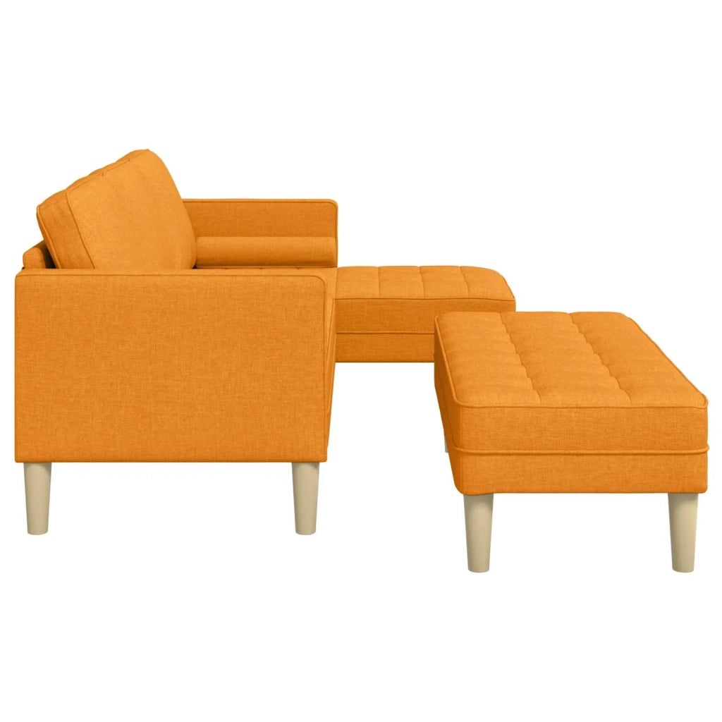 Set di divani 2 pz Giallo Scuro Poliestere 3329260