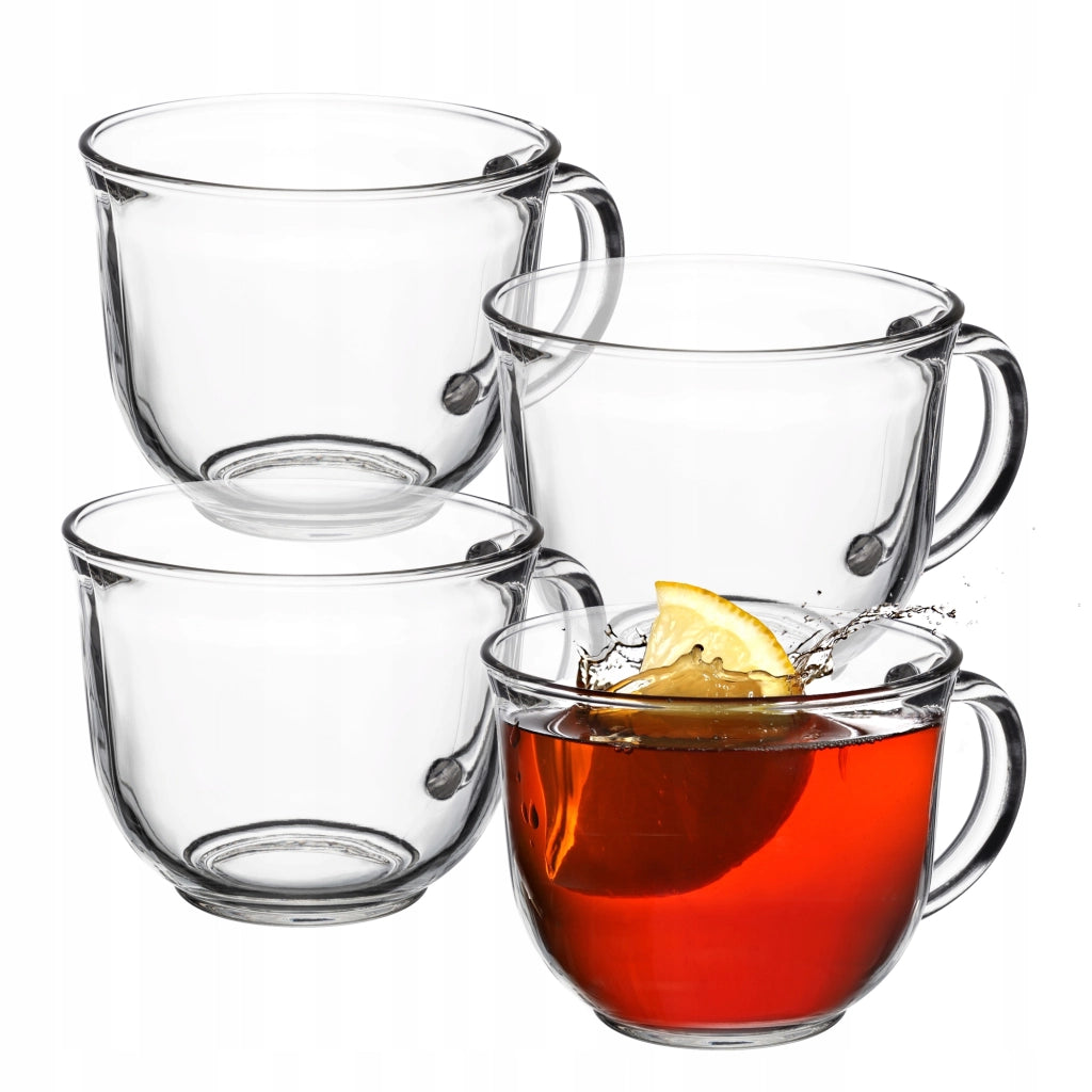 Set di 4 bicchieri da tè/caffè invernali KADAX da 480 ml con manico.