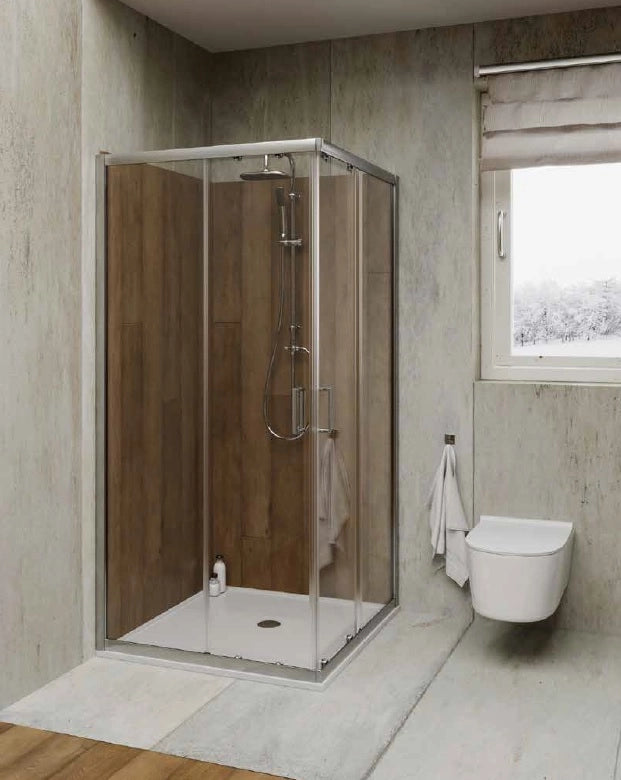 Box Angolo 70X120 Mood Cristallo Trasparente - 8.0