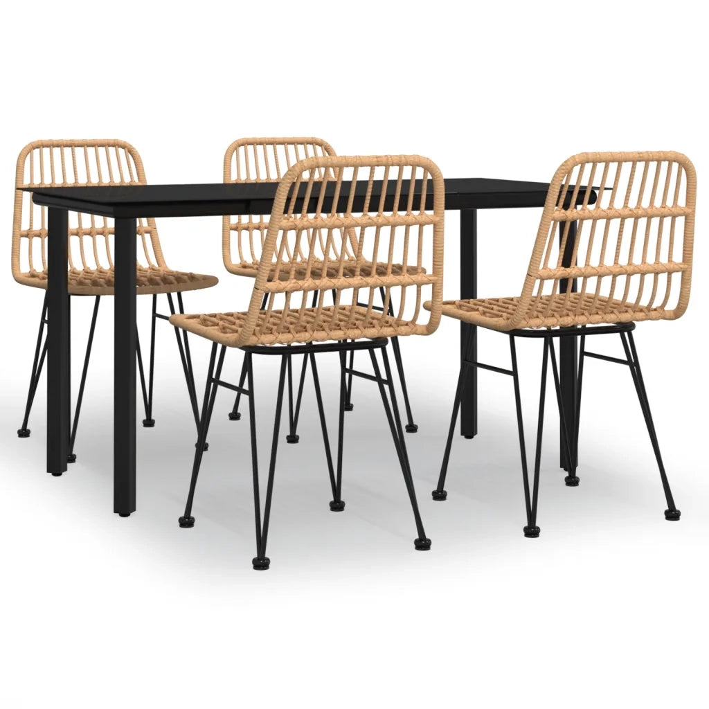 Set da Pranzo da Giardino 5 pz in Polyrattan 3157889