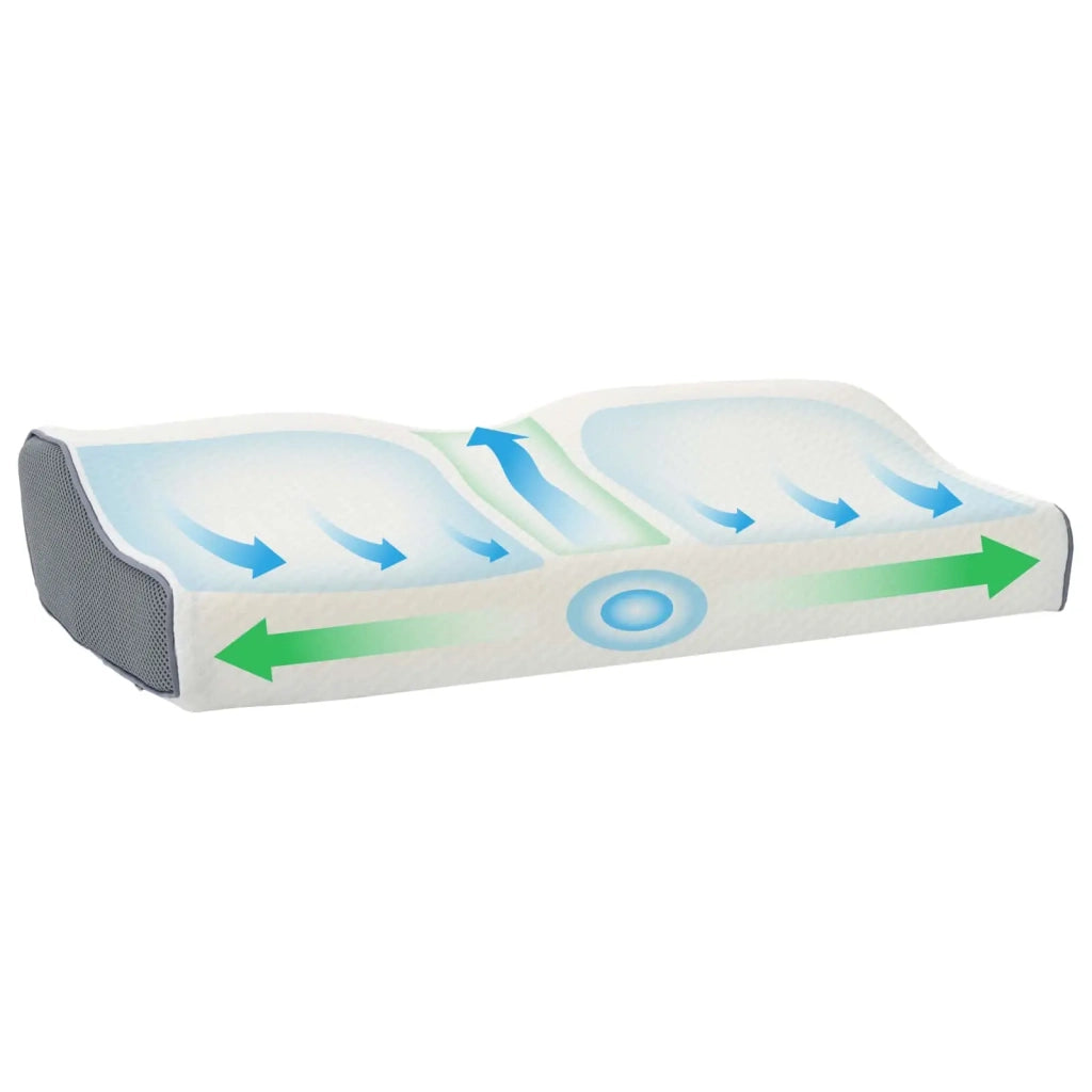 Cuscino cervicale Bianco Schiuma Memory 59 x 34,5 x 12 cm 42012694