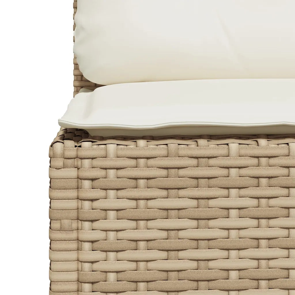 Set Divano da Giardino 10 pz con Cuscini Beige in Polyrattan 3262021