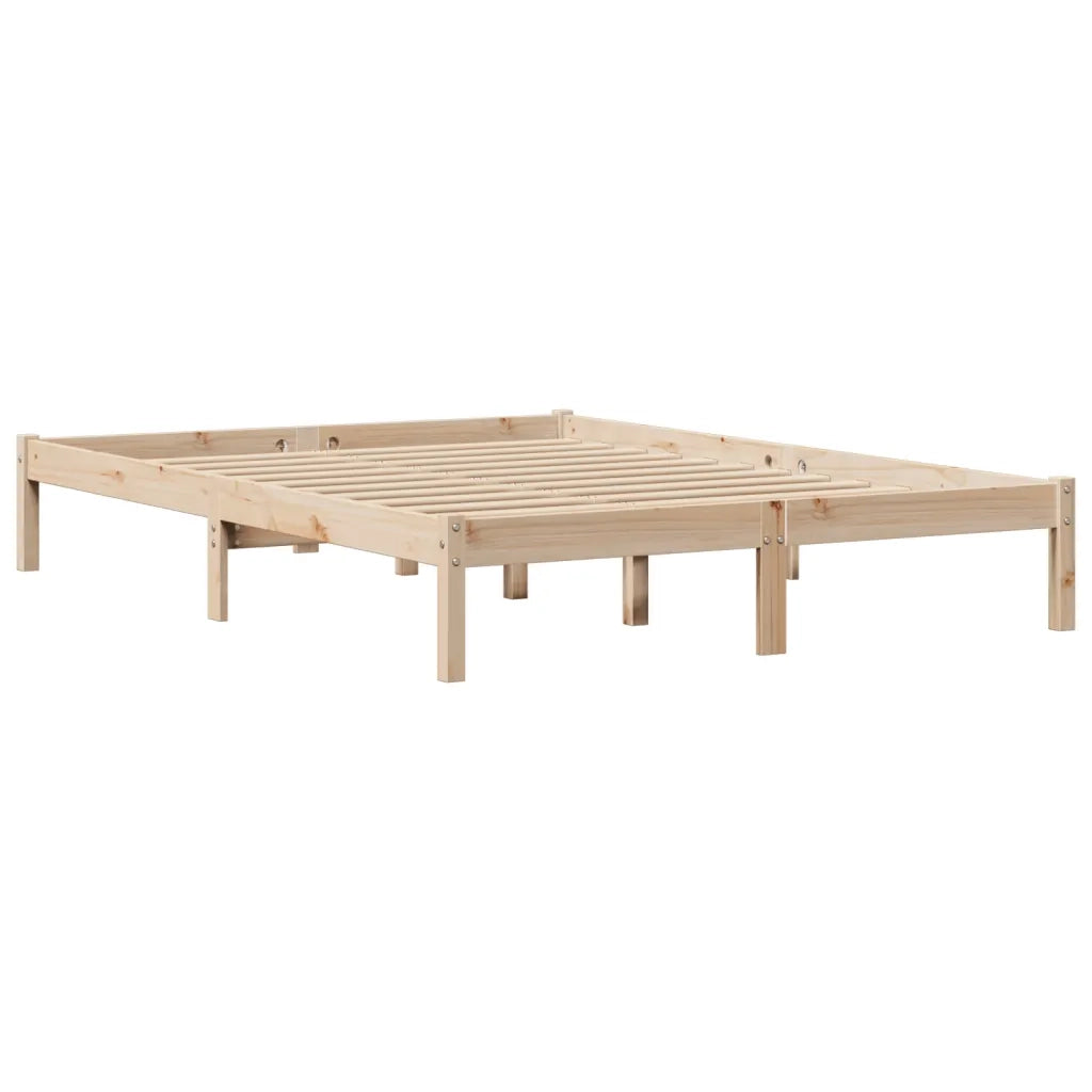 Letto senza Materasso-Struttura Letto 140x200 cm in Legno Massello di Pino 440475