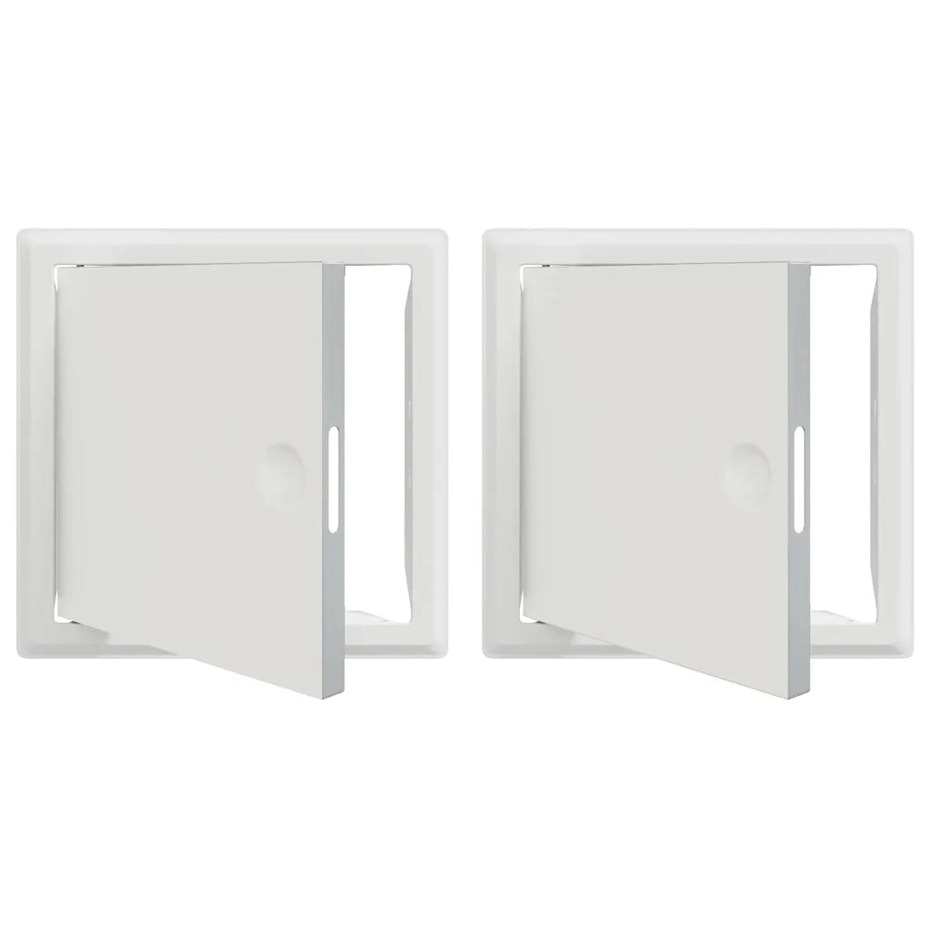Pannello di Accesso 2 pcs Bianco 23 x 23 x 3 cm Acciaio 42010252